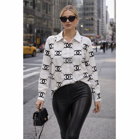 High Fashion White Button Down Lux 
Shirt! - Picture 4 of 7